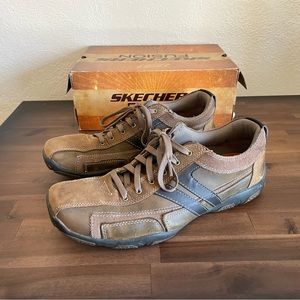 Mens Skechers Orton-Fario Leather Casual Shoes Size 12